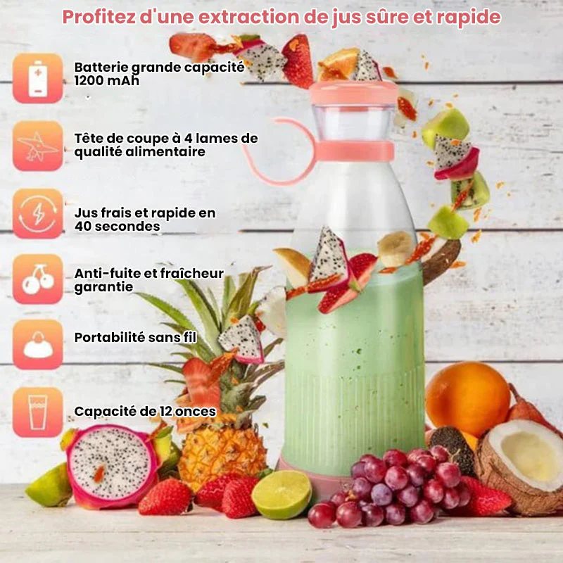 🍃Vente directe d'usine🍃 Extracteur de Jus Portable Best-Seller | 🍎 Savourez du jus frais à tout moment, partout ! -Remifa® - Image 13