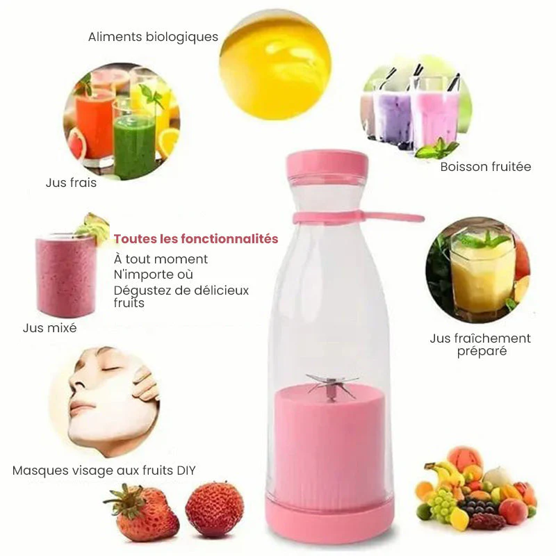 🍃Vente directe d'usine🍃 Extracteur de Jus Portable Best-Seller | 🍎 Savourez du jus frais à tout moment, partout ! -Remifa® - Image 7