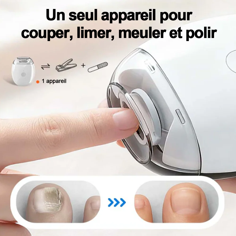 🔥 50% DE RÉDUCTION ! ✨ Ponceuse à Ongles Auto - 3 Vitesses Réglables, Silencieuse, LED Integrée pour Soin Précise -Remifa® - Image 3