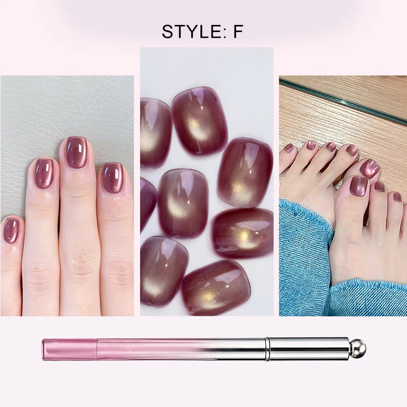📢📢1 acheté, 1 offert !⏰Stylo gel « œil de chat » tout-en-un – Obtenez un effet « œil de chat » envoûtant en un seul trait ! Gel magnétique, brillance longue durée, la magie du salon de beauté chez vous. 🖤🌌 - Image 12