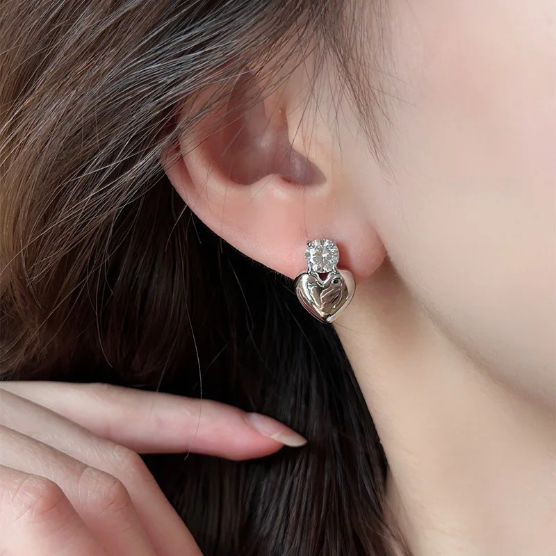 LATS Gold Color Smooth Surface Love Heart Shaped Stud Earrings Women Minimalist Fashion Girl Wedding Bridal Jewelry - Image 18