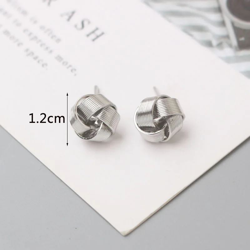 Tiny Metal Stud Earrings for Women Gold Color Twist Round Earrings Small Unusual Earrings boucles d'oreilles Fashion Jewelry - Image 21