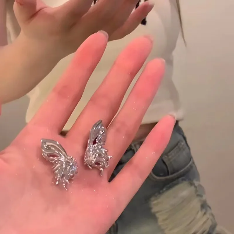 Y2K Irregular Liquid Earrings for Women Silver Color Hip-Hop Punk Fashion Geometric Earring Clip Girl 2024 Trendy Party Jewelry - Image 21