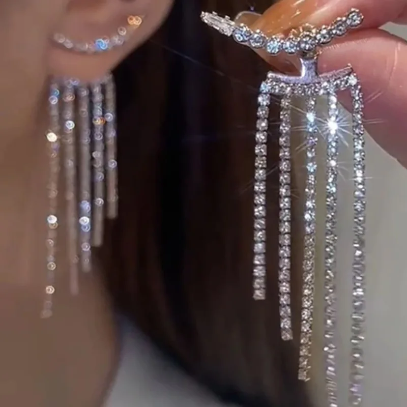 Y2K Irregular Liquid Earrings for Women Silver Color Hip-Hop Punk Fashion Geometric Earring Clip Girl 2024 Trendy Party Jewelry - Image 5